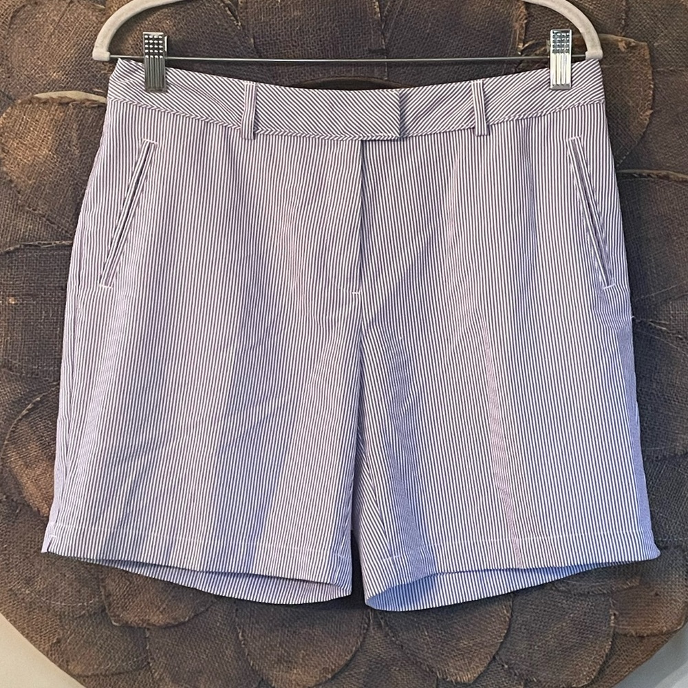 Lady Hagen Lavender and White Striped Shorts